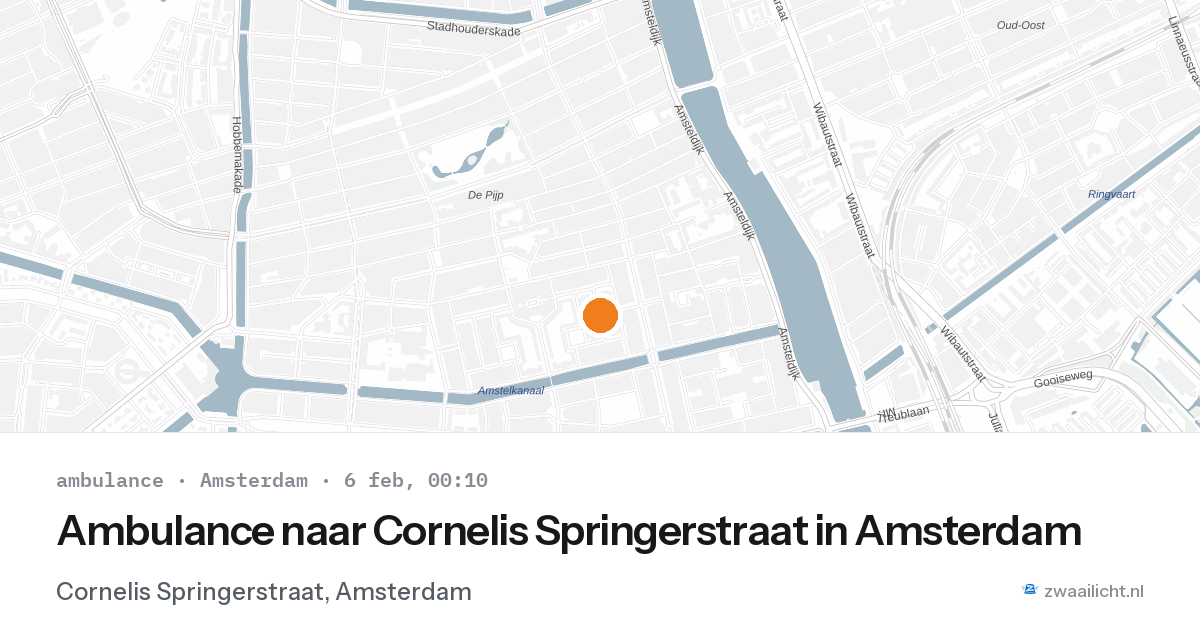 Ambulance naar Cornelis Springerstraat in Amsterdam — 5 feb 2026