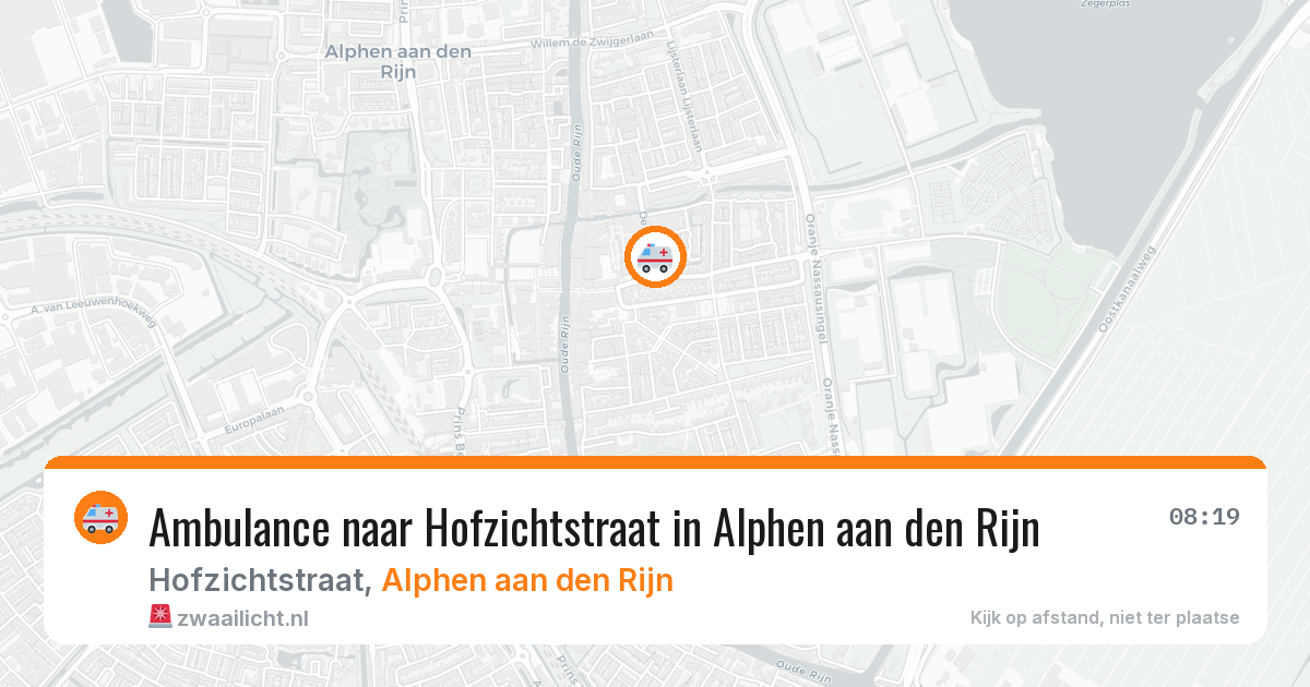 Ambulance naar Hofzichtstraat in Alphen aan den Rijn — 19 mrt 2026