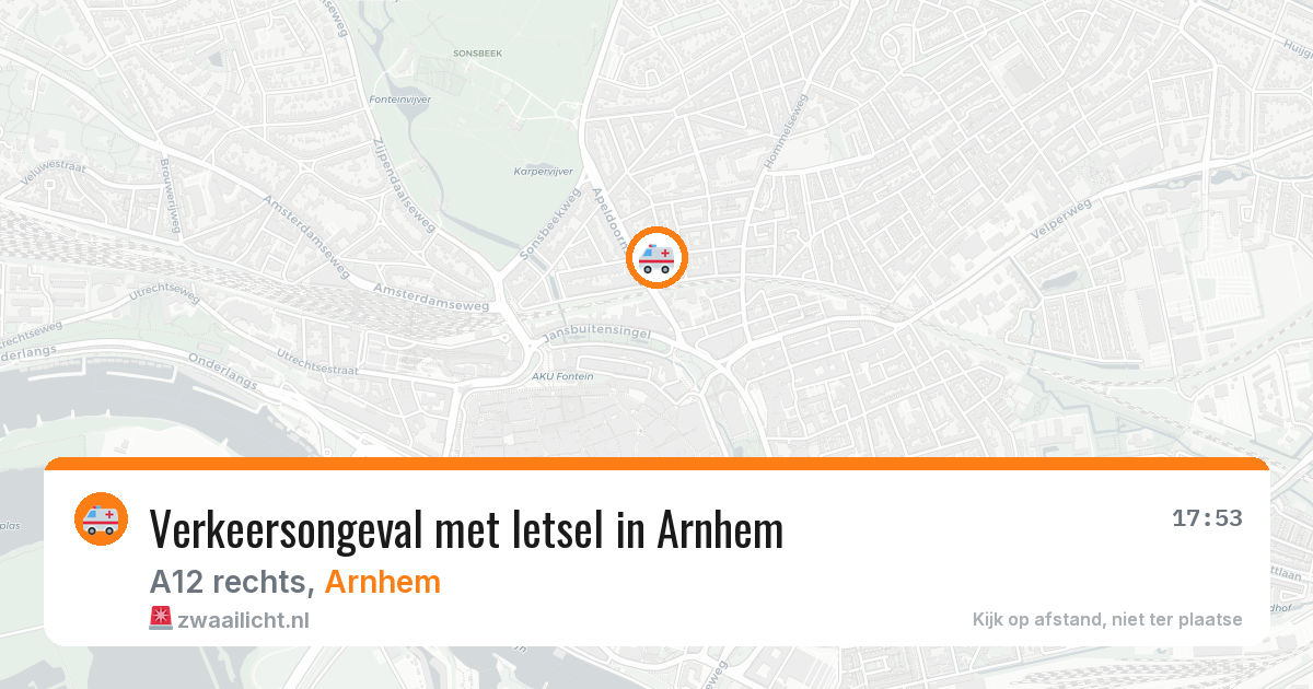 Verkeersongeval met letsel in Arnhem — 25 apr 2026