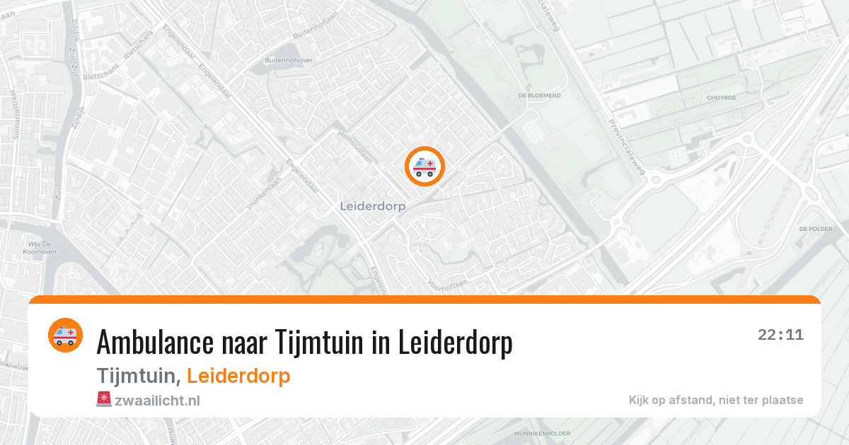 Ambulance naar Tijmtuin in Leiderdorp — 30 jul 2026
