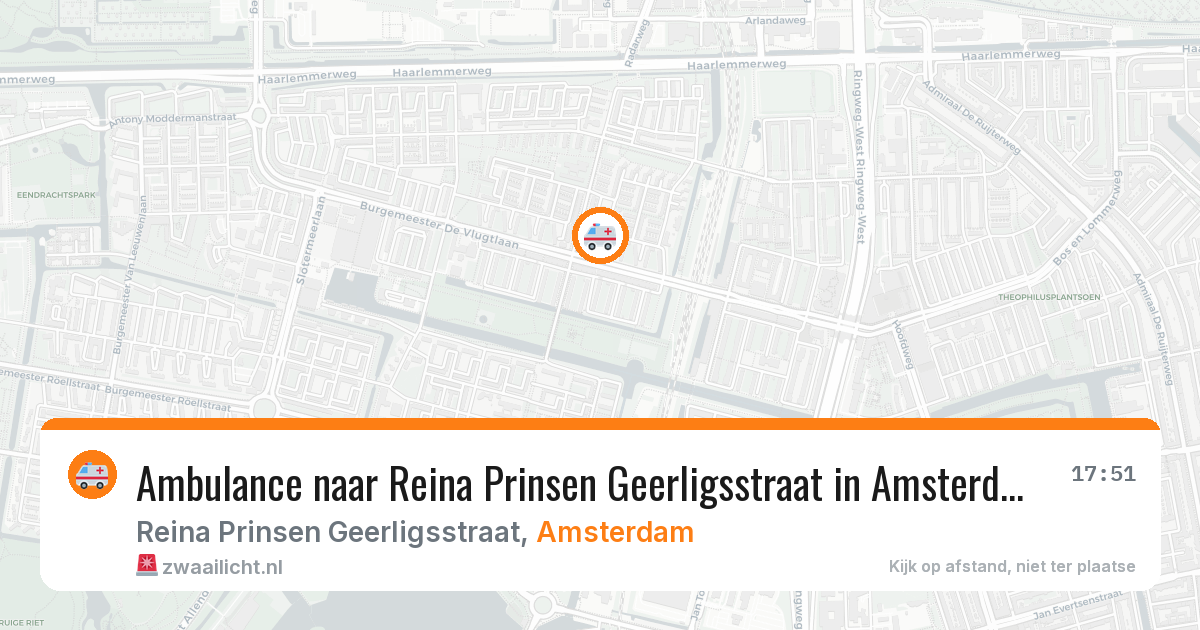 Ambulance naar Reina Prinsen Geerligsstraat in Amsterdam — 28 jun 2026