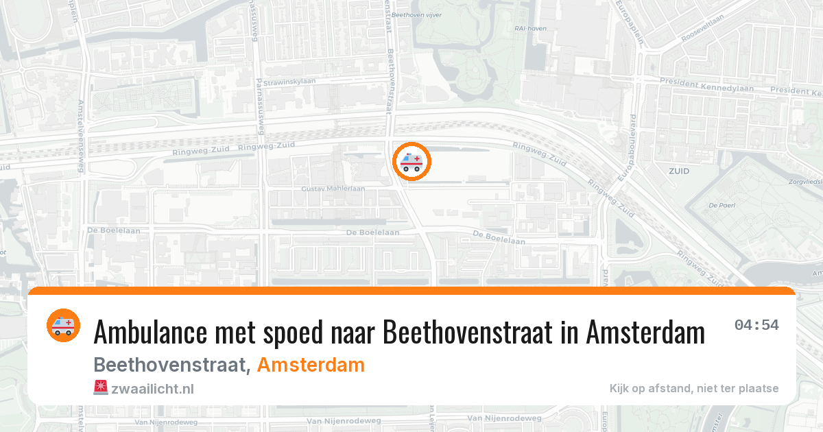 Ambulance met spoed naar Beethovenstraat in Amsterdam — 12 jul 2026