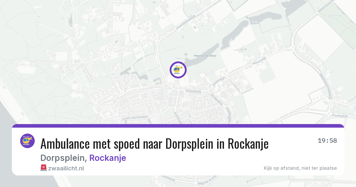 Ambulance met spoed naar Dorpsplein in Rockanje — 7 jul 2026