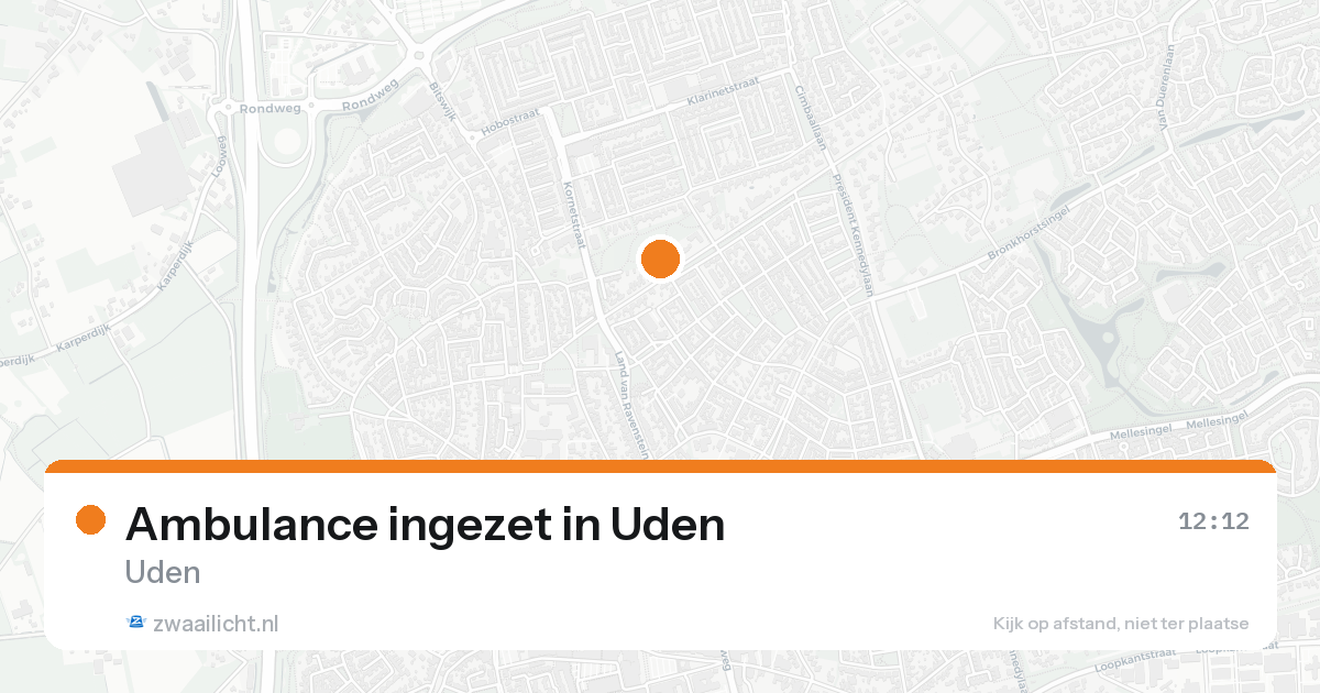 Ambulance ingezet in Uden — 17 aug 2026