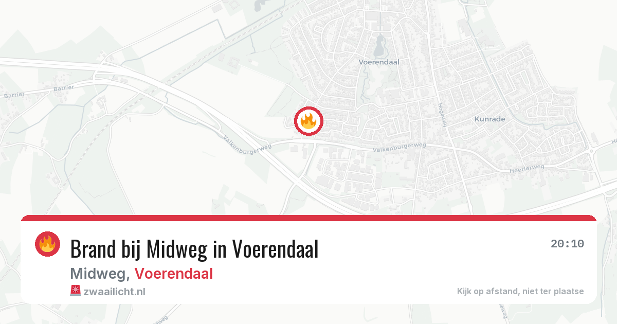 Brand bij Midweg in Voerendaal — 23 jul 2026