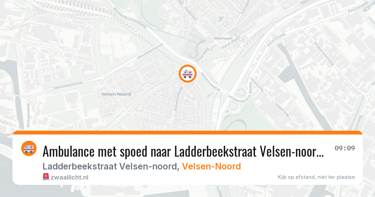 Ambulance met spoed naar Ladderbeekstraat Velsen-noord in Velsen-Noord — 17 jul 2026