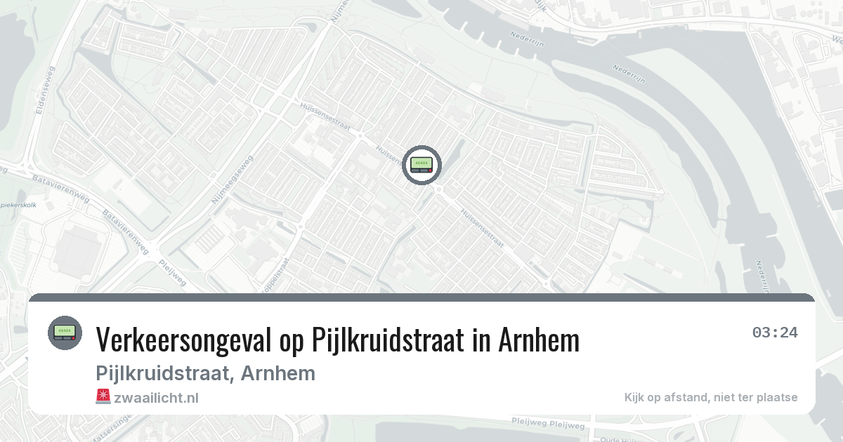Verkeersongeval op Pijlkruidstraat in Arnhem — 1 aug 2026