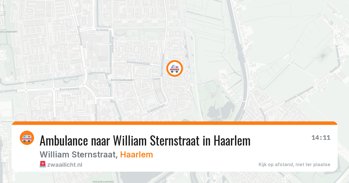 Ambulance naar William Sternstraat in Haarlem — 11 jul 2026