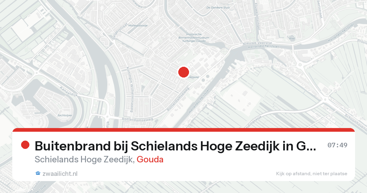 Buitenbrand bij Schielands Hoge Zeedijk in Gouda — 23 aug 2026