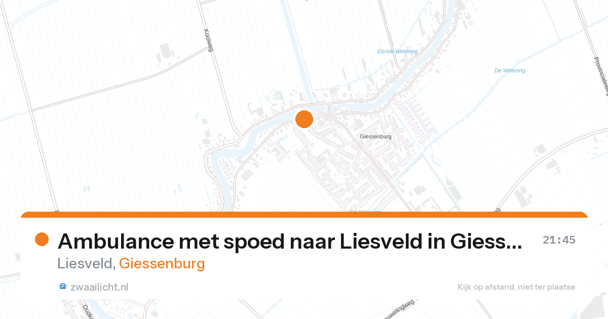 Ambulance met spoed naar Liesveld in Giessenburg — 28 aug 2026