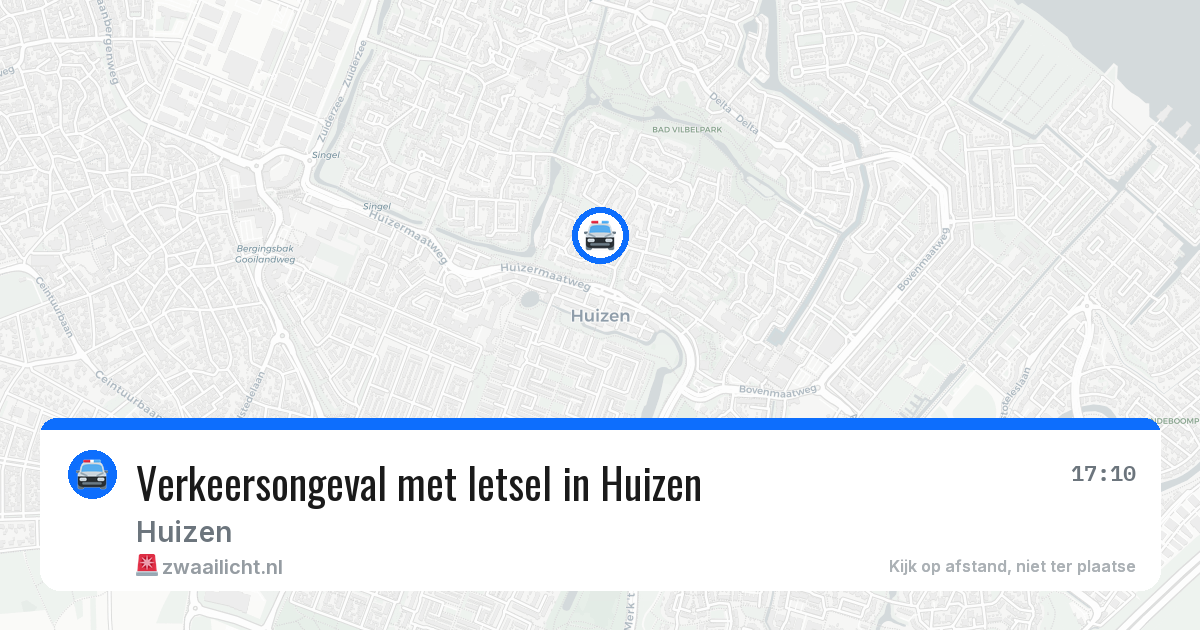 Verkeersongeval met letsel in Huizen — 22 jun 2026