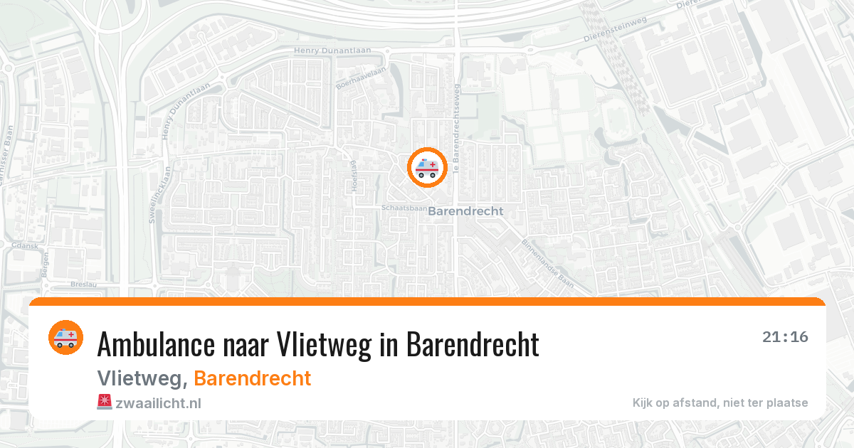 Ambulance naar Vlietweg in Barendrecht — 11 jul 2026