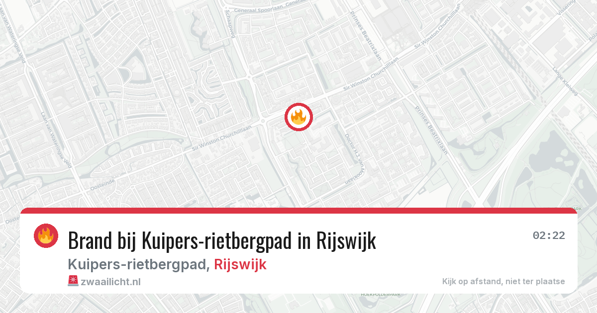 Brand bij Kuipers-rietbergpad in Rijswijk — 8 jun 2026