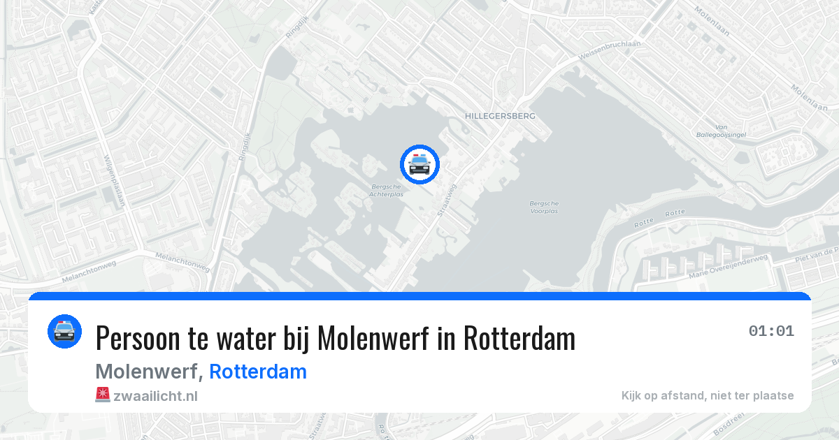 Persoon te water bij Molenwerf in Rotterdam — 25 apr 2026