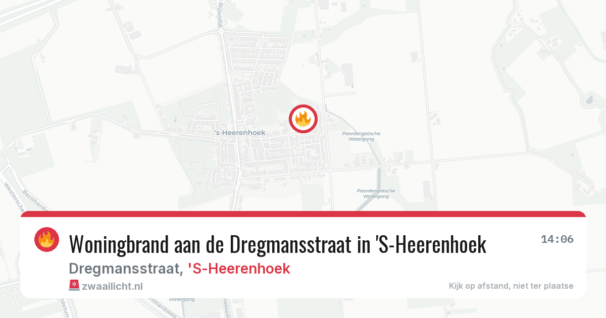 Woningbrand aan de Dregmansstraat in 'S-Heerenhoek — 19 jun 2026