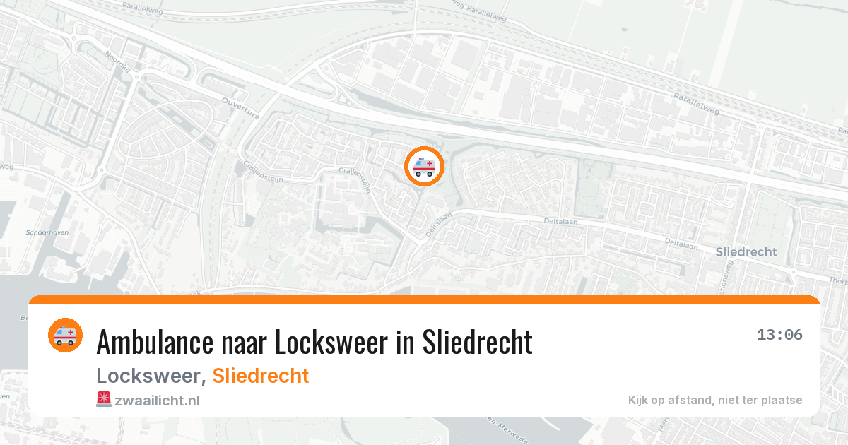 Ambulance naar Locksweer in Sliedrecht — 4 jul 2026