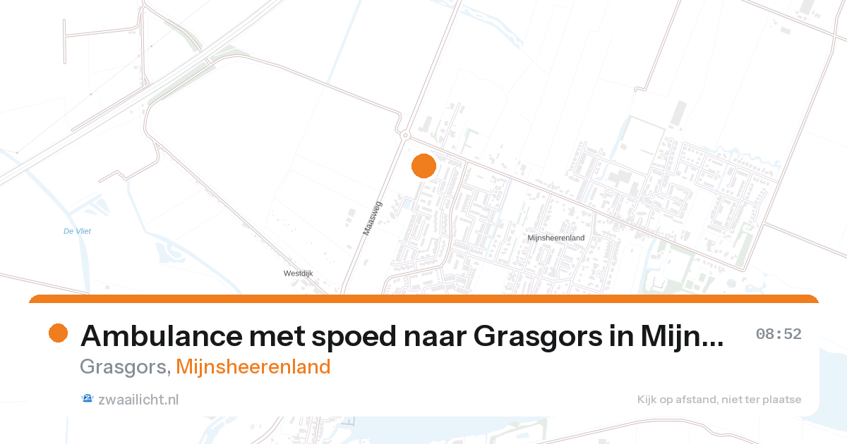 Ambulance met spoed naar Grasgors in Mijnsheerenland — 27 aug 2026