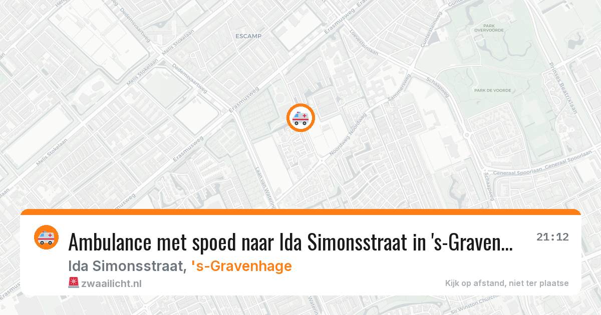 Ambulance met spoed naar Ida Simonsstraat in 's-Gravenhage — 4 jul 2026