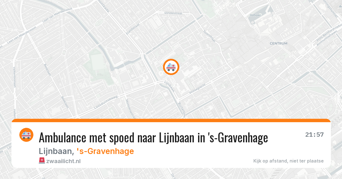 Ambulance met spoed naar Lijnbaan in 's-Gravenhage — 5 mei 2026