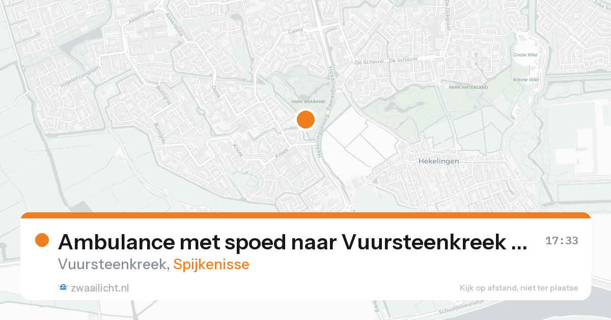 Ambulance met spoed naar Vuursteenkreek in Spijkenisse — 13 jul 2026
