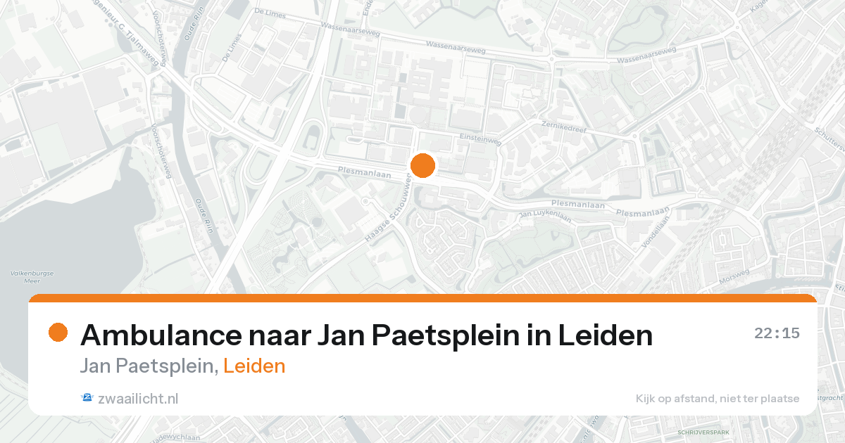 Ambulance naar Jan Paetsplein in Leiden — 24 aug 2026