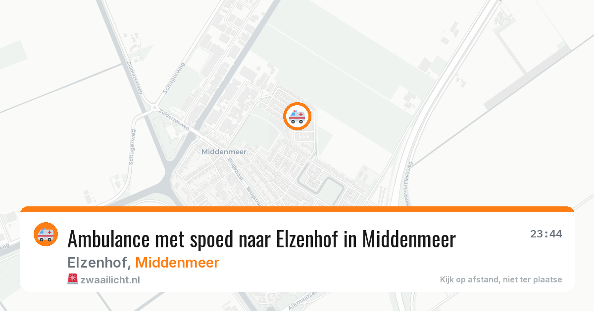 Ambulance met spoed naar Elzenhof in Middenmeer — 10 apr 2026