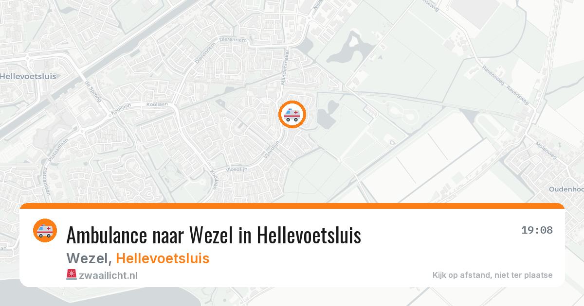 Ambulance naar Wezel in Hellevoetsluis — 7 jul 2026