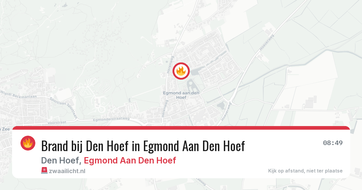 Brand bij Den Hoef in Egmond Aan Den Hoef — 9 jul 2026