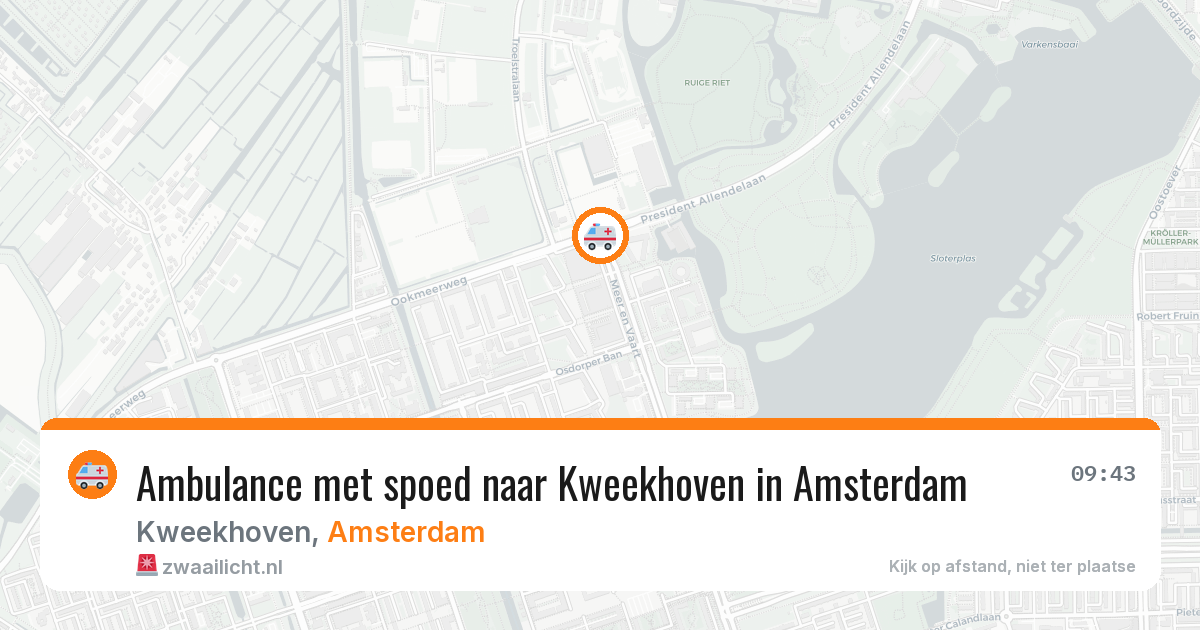 Ambulance met spoed naar Kweekhoven in Amsterdam — 30 jun 2026
