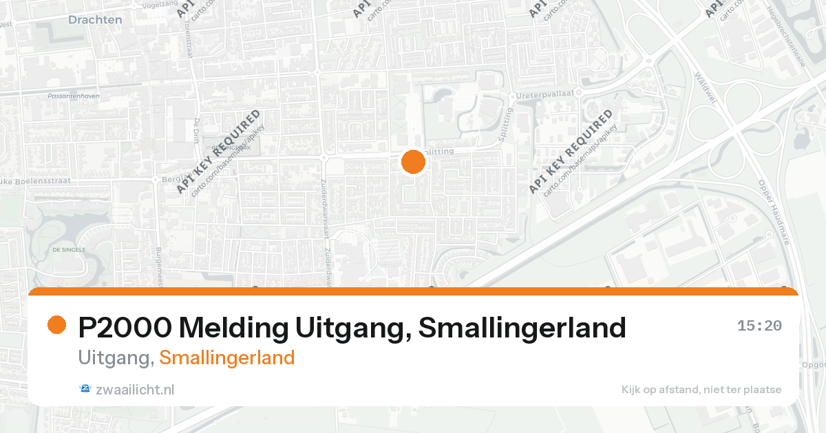P2000 Melding Uitgang, Smallingerland — 26 aug 2026