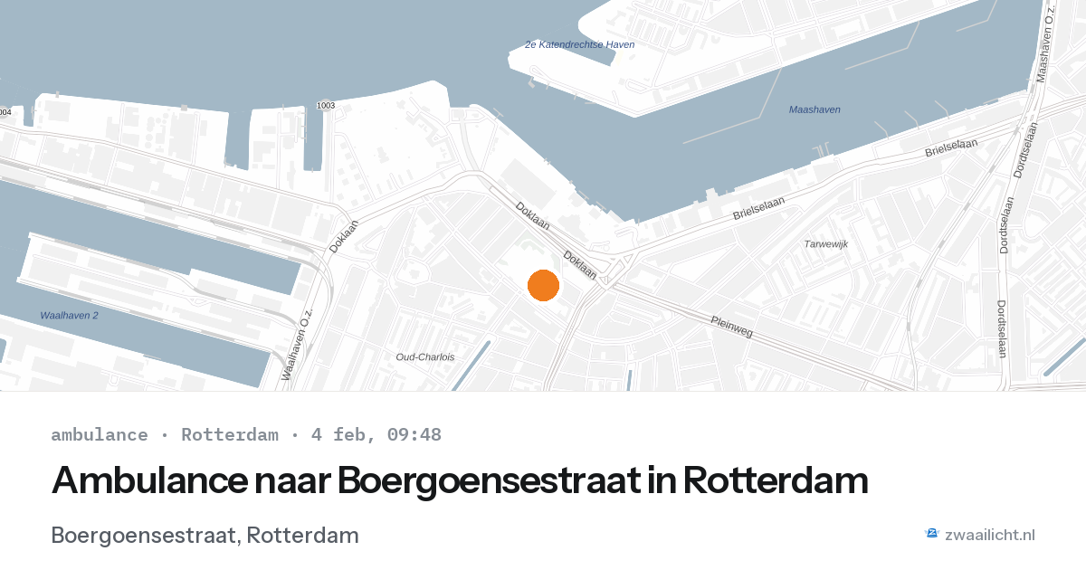 Ambulance naar Boergoensestraat in Rotterdam — 2 feb 2026
