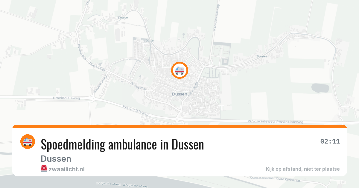 Spoedmelding ambulance in Dussen — 9 mei 2026