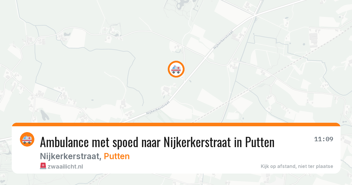 Ambulance met spoed naar Nijkerkerstraat in Putten — 4 mei 2026