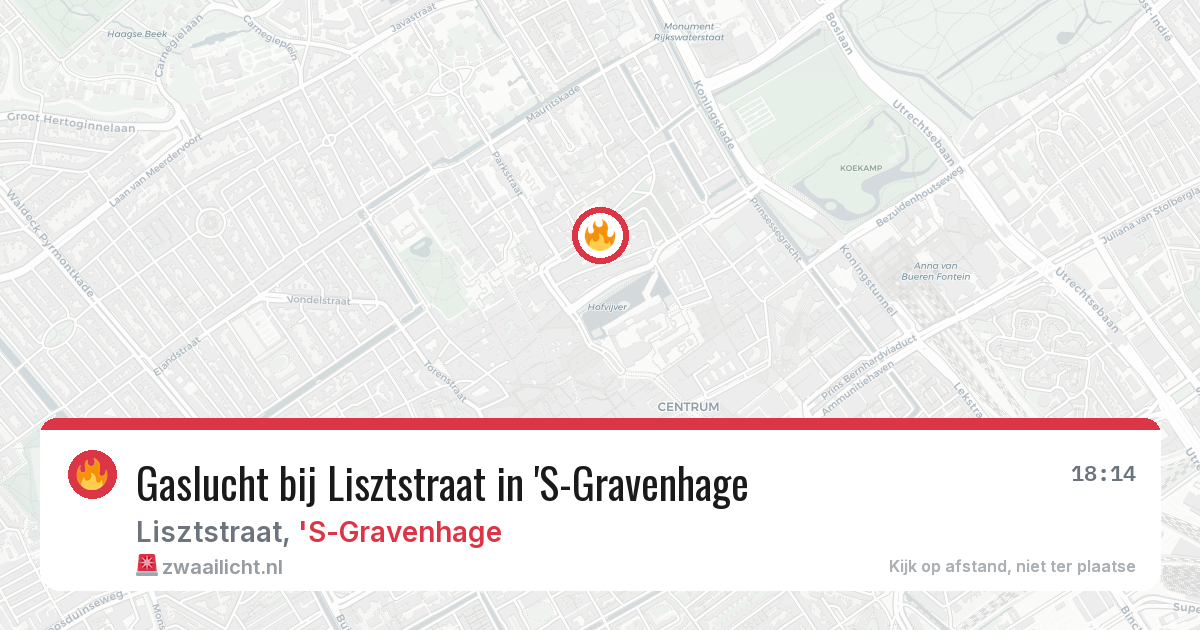Gaslucht bij Lisztstraat in 'S-Gravenhage — 2 feb 2026