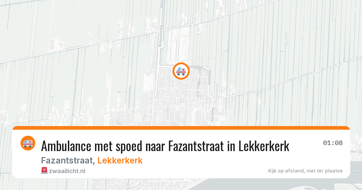Ambulance met spoed naar Fazantstraat in Lekkerkerk — 7 mei 2026