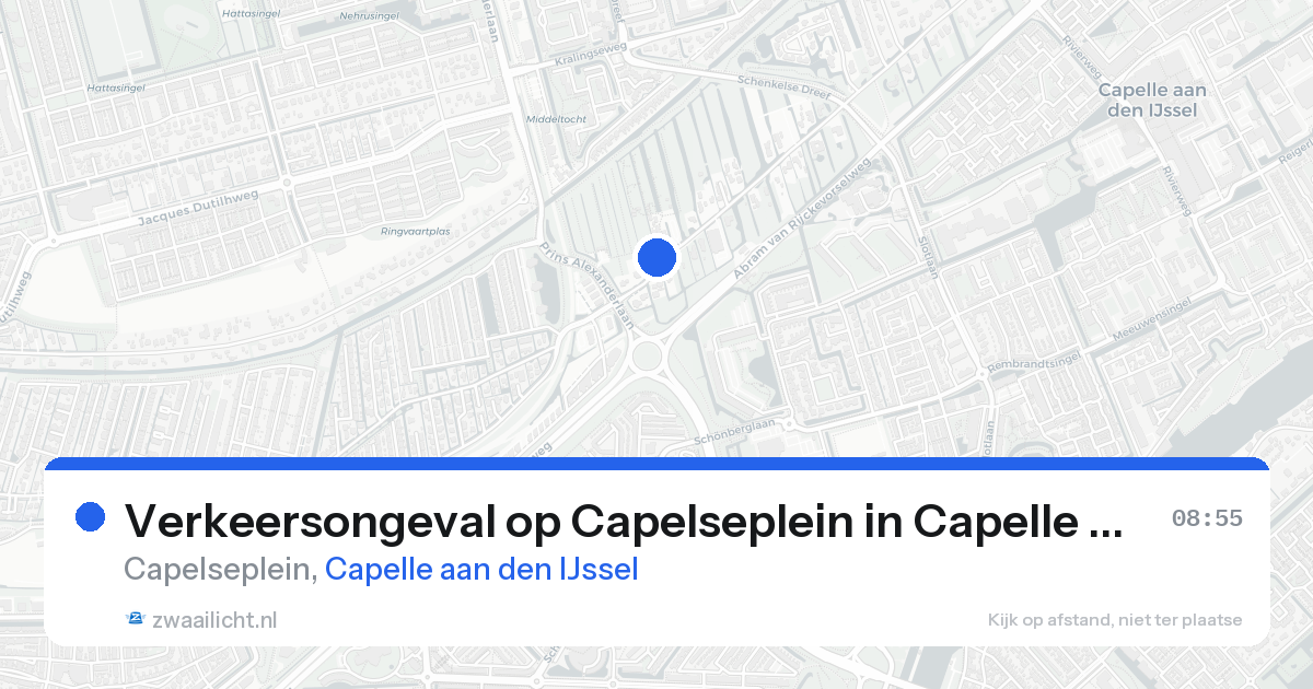 Verkeersongeval op Capelseplein in Capelle aan den IJssel — 17 aug 2026