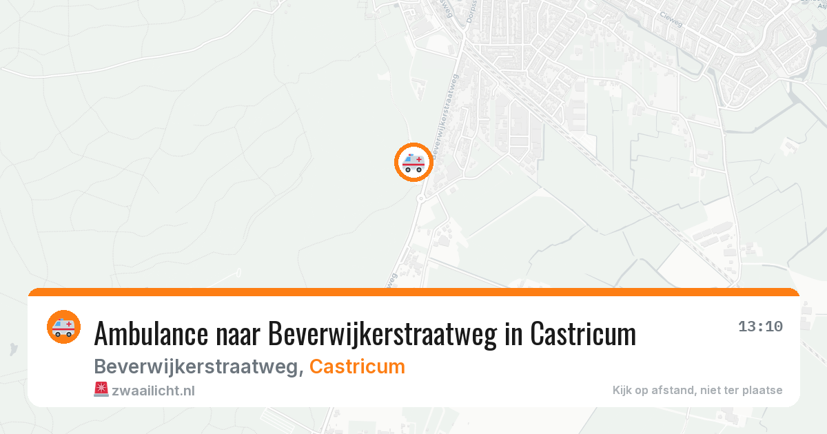 Ambulance naar Beverwijkerstraatweg in Castricum — 11 aug 2026