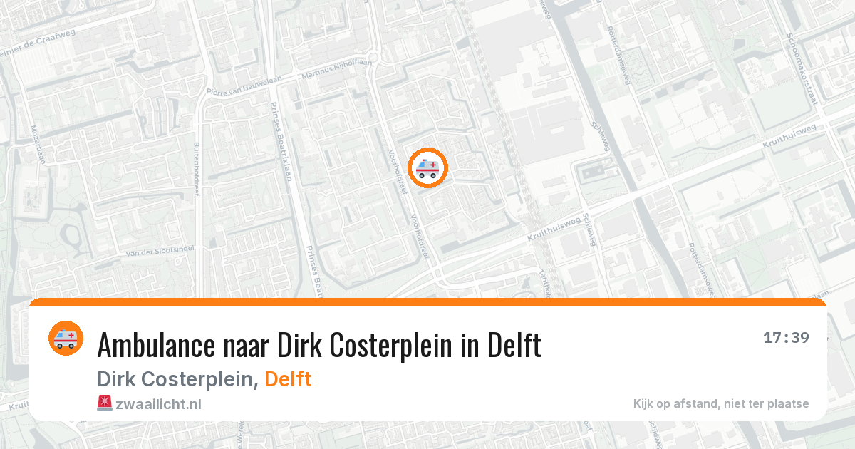 Ambulance naar Dirk Costerplein in Delft — 23 mrt 2026