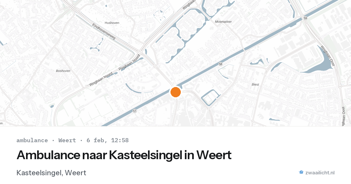 Ambulance naar Kasteelsingel in Weert — 6 feb 2026