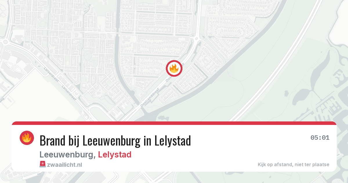 Brand bij Leeuwenburg in Lelystad — 17 jul 2026