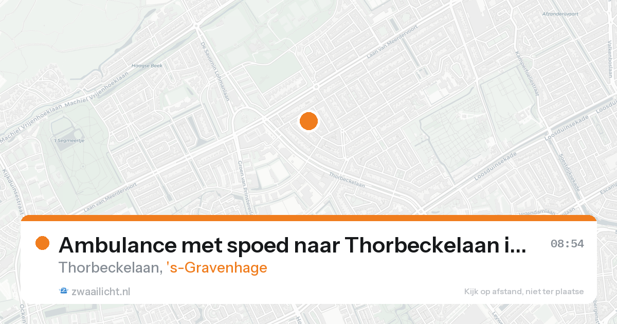 Ambulance met spoed naar Thorbeckelaan in 's-Gravenhage — 3 mei 2026