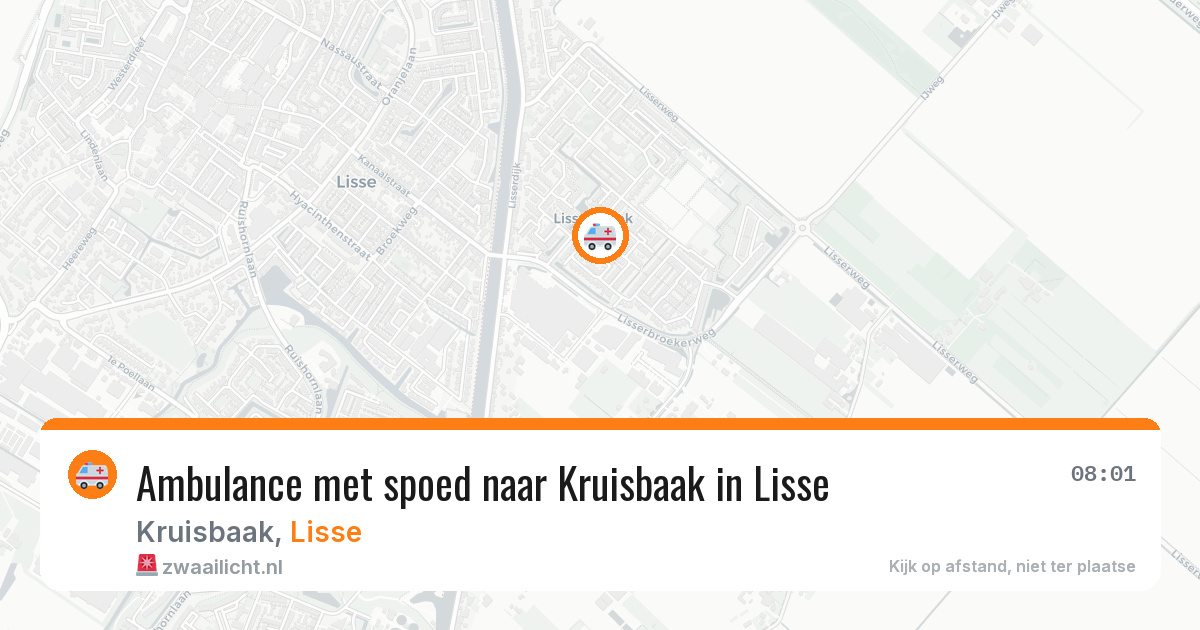 Ambulance met spoed naar Kruisbaak in Lisse — 23 jul 2026