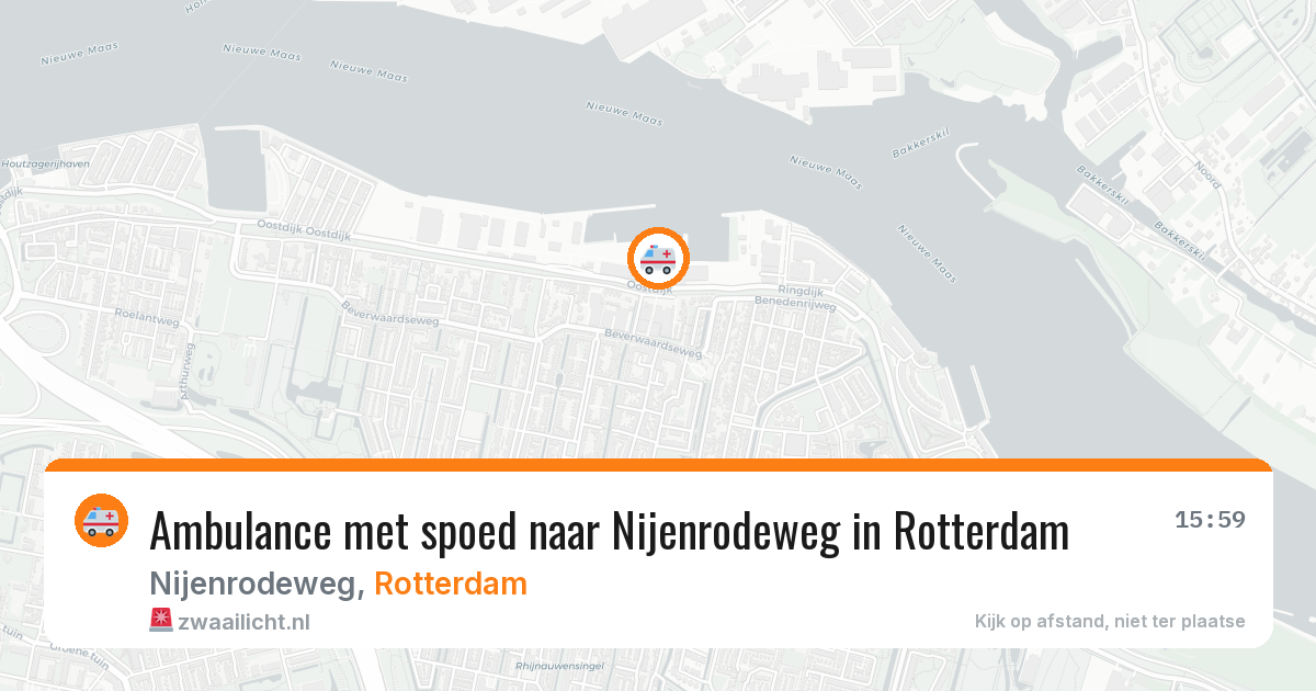 Ambulance met spoed naar Nijenrodeweg in Rotterdam — 1 aug 2026