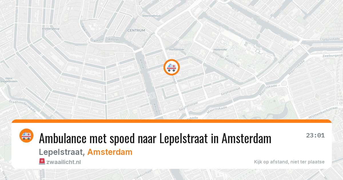 Ambulance met spoed naar Lepelstraat in Amsterdam — 20 mei 2026