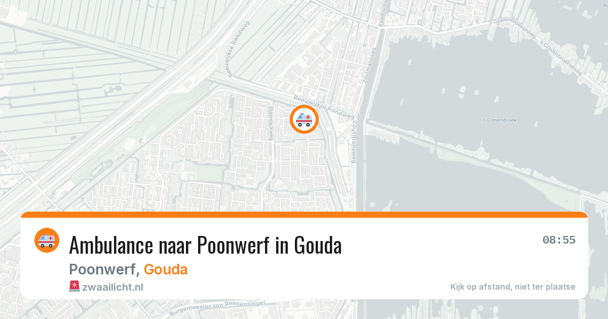 Ambulance naar Poonwerf in Gouda — 22 jun 2026