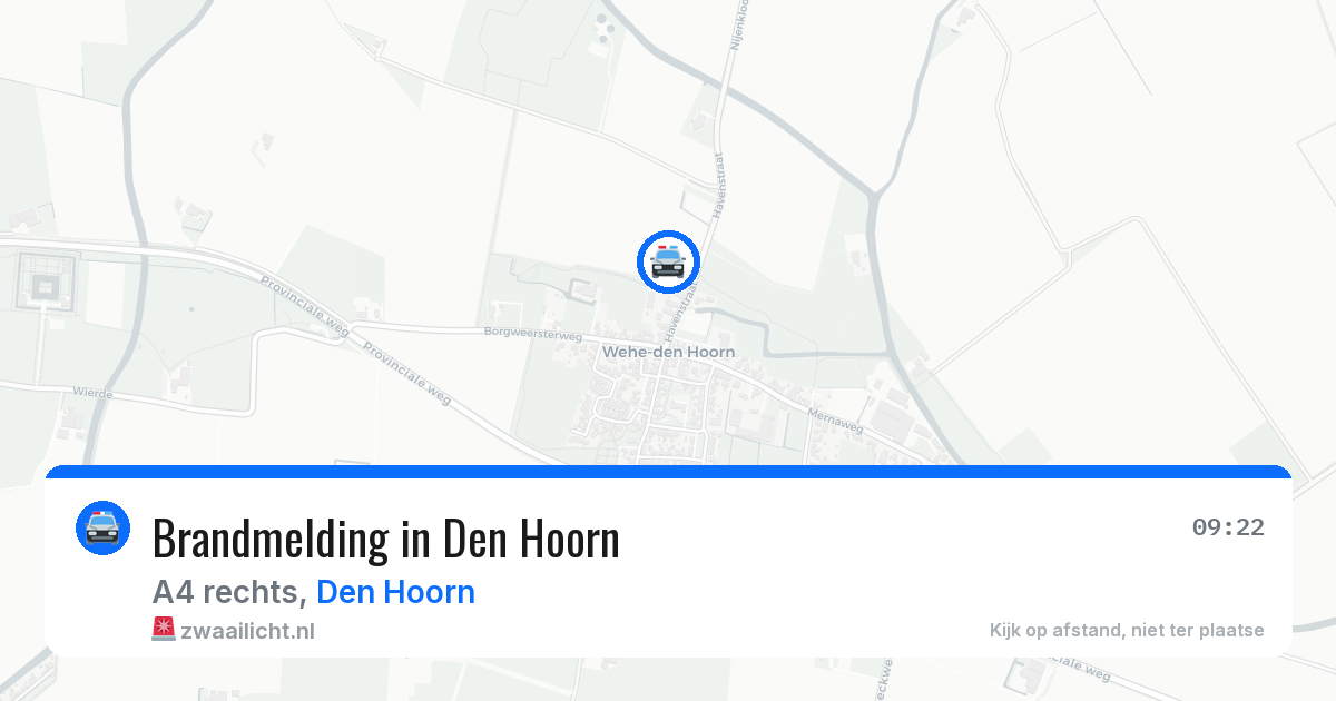 Brandmelding in Den Hoorn — 26 mrt 2026