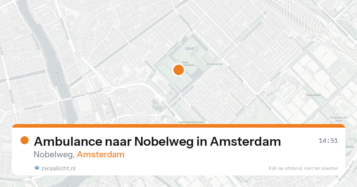 Ambulance naar Nobelweg in Amsterdam — 21 jul 2026
