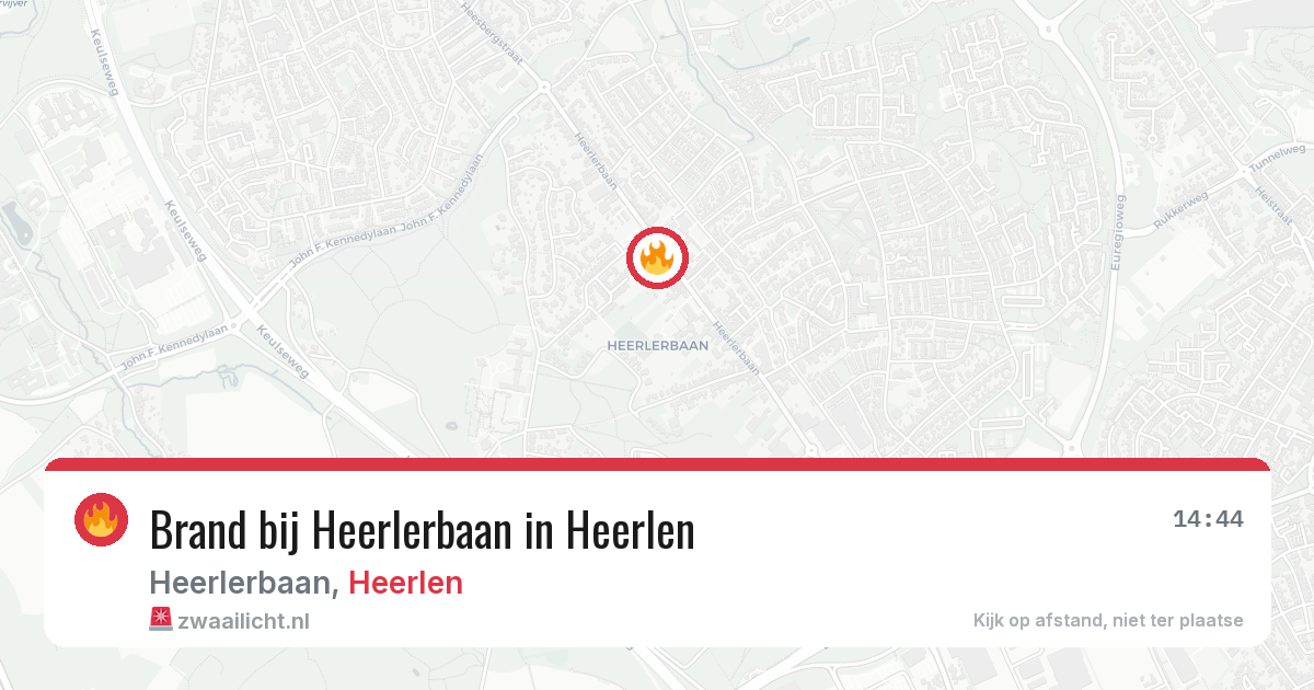 Brand bij Heerlerbaan in Heerlen — 1 jun 2026