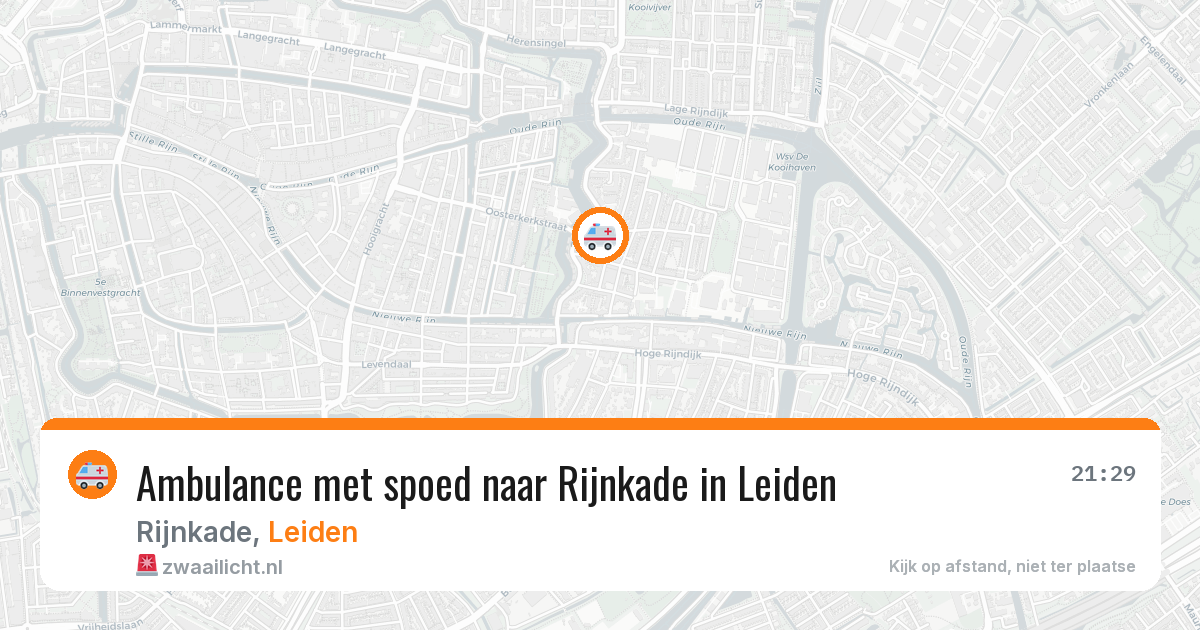 Ambulance met spoed naar Rijnkade in Leiden — 8 jun 2026