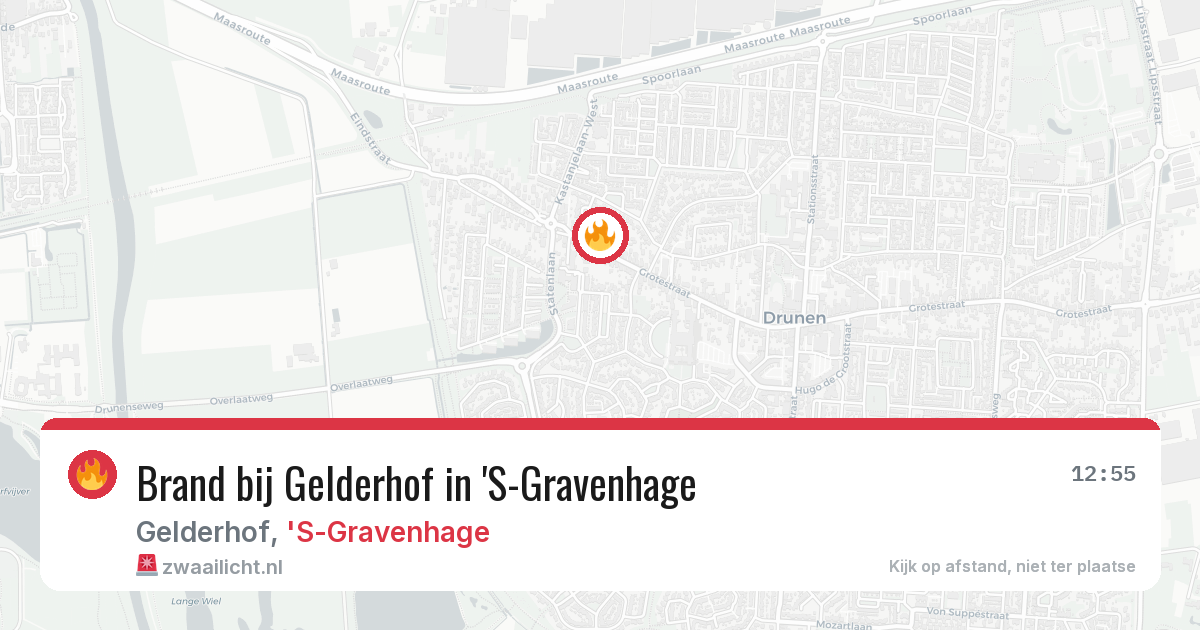 Brand bij Gelderhof in 'S-Gravenhage — 13 aug 2026